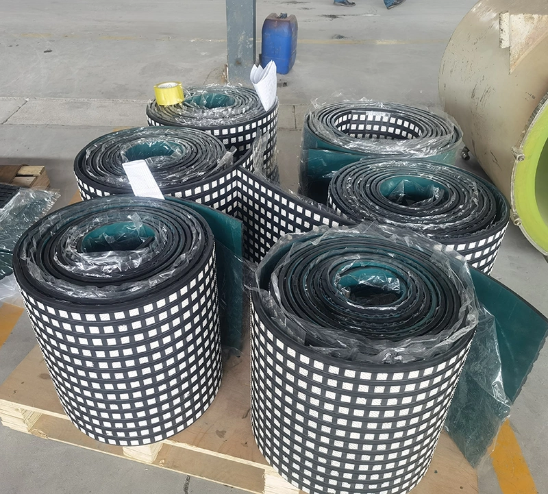 Drum Rubber Ceramic Lining Coating Conveyor Belt Pulley Lagging