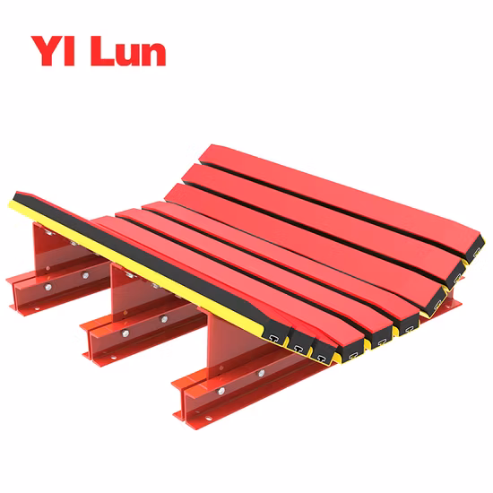 石炭採掘採石場 UHMWPE ポリウレタンゴム耐摩耗性調節可能なバッファスライダーインパクトローラーベッドベルトコンベヤー用